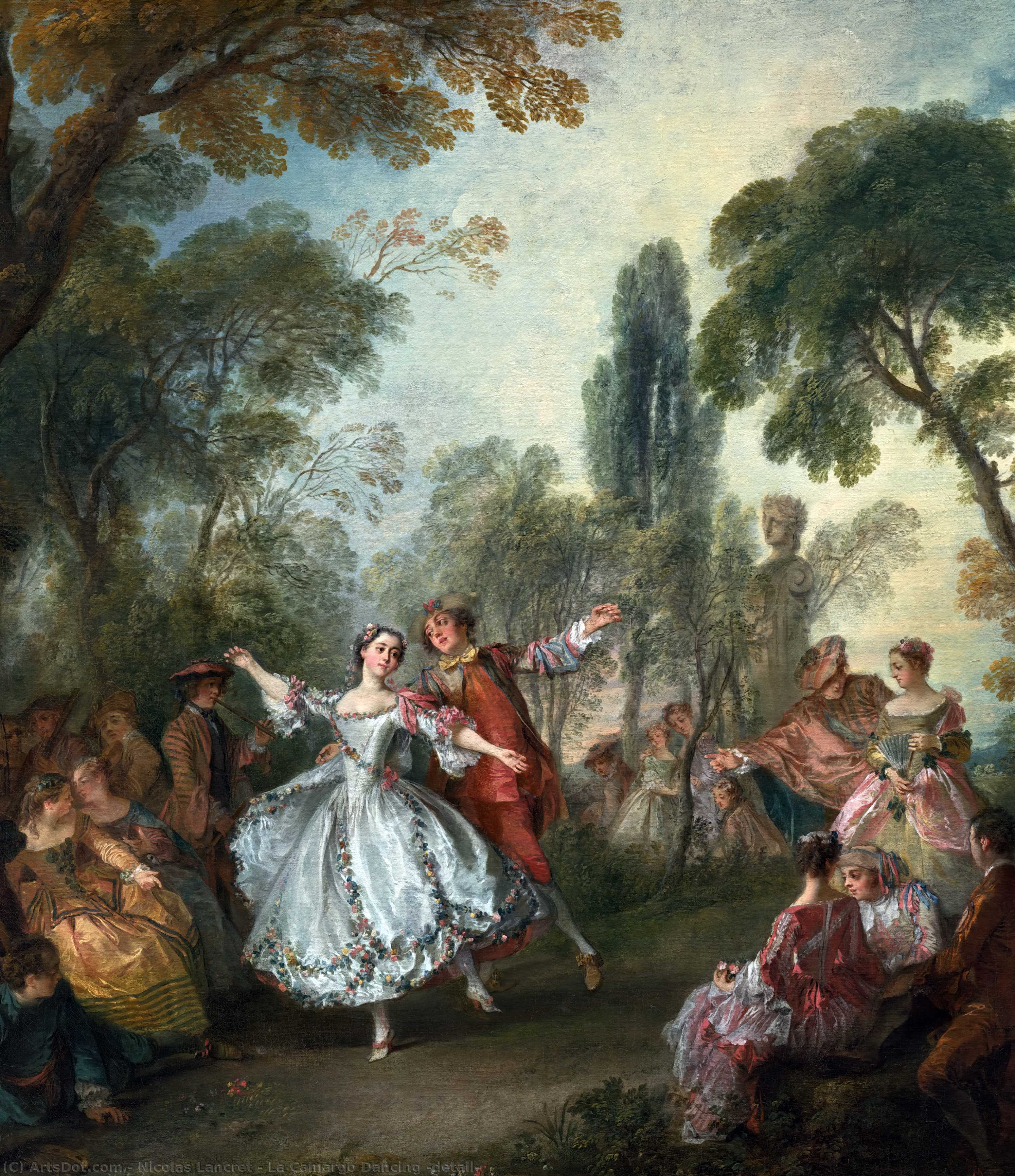 WikiOO.org - Encyclopedia of Fine Arts - Malba, Artwork Nicolas Lancret - La Camargo Dancing (detail)