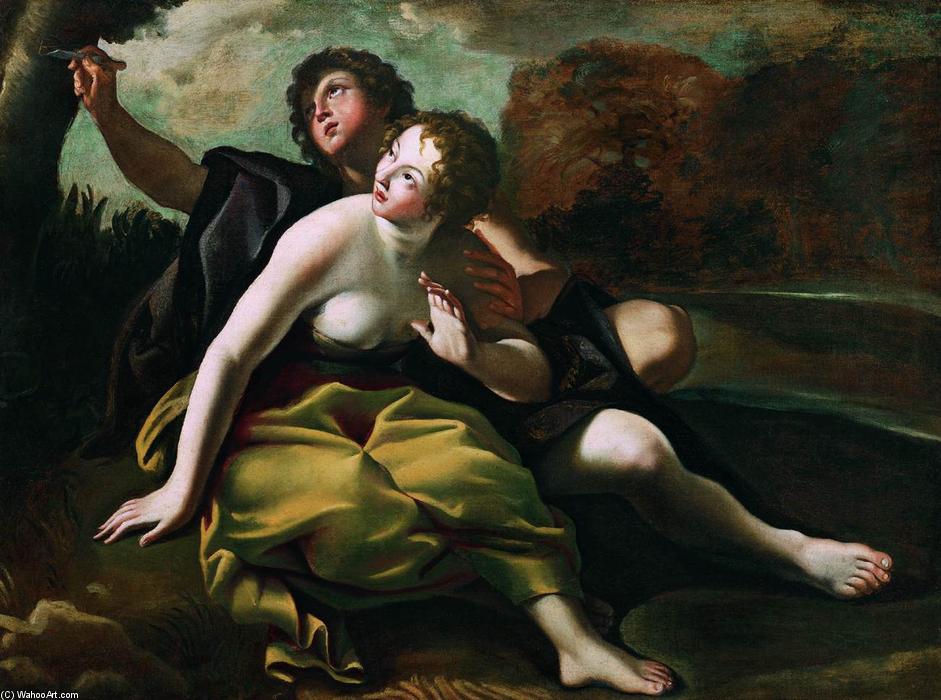 Wikioo.org - The Encyclopedia of Fine Arts - Painting, Artwork by Giovanni Lanfranco - Angelica and Medoro