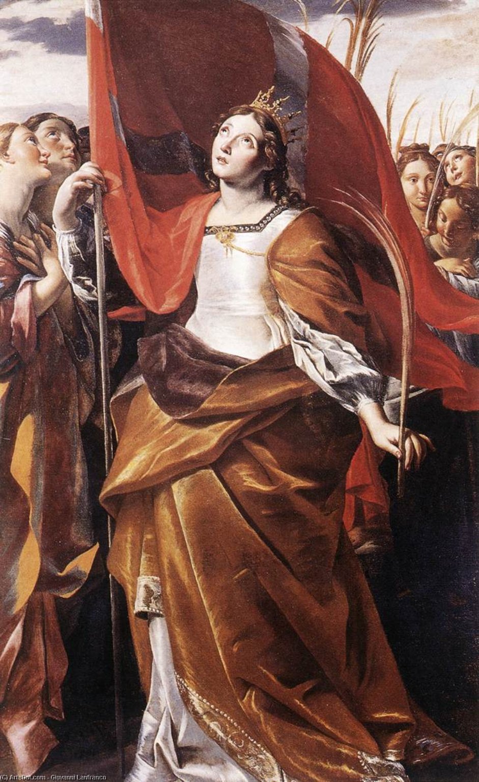 WikiOO.org – 美術百科全書 - 繪畫，作品 Giovanni Lanfranco - 圣厄休拉 和  的  处女