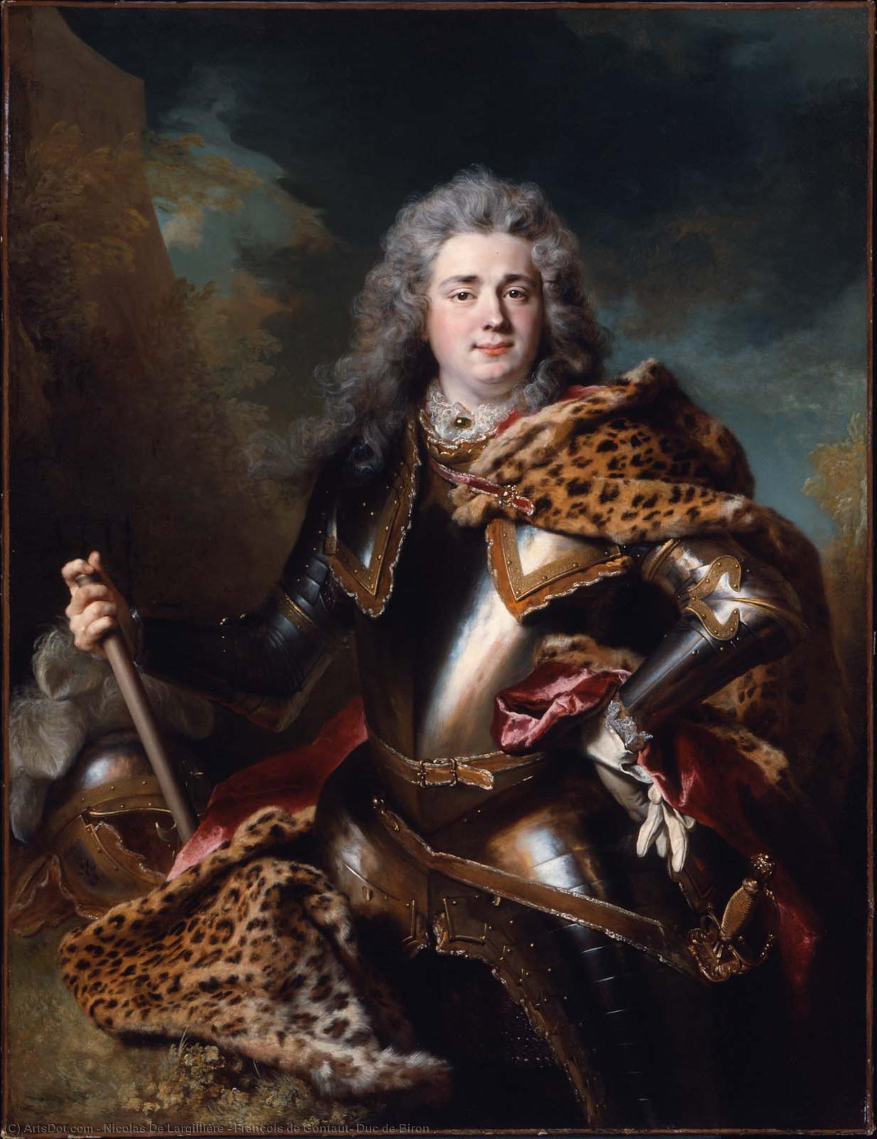 WikiOO.org - 백과 사전 - 회화, 삽화 Nicolas De Largillière - François de Gontaut, Duc de Biron