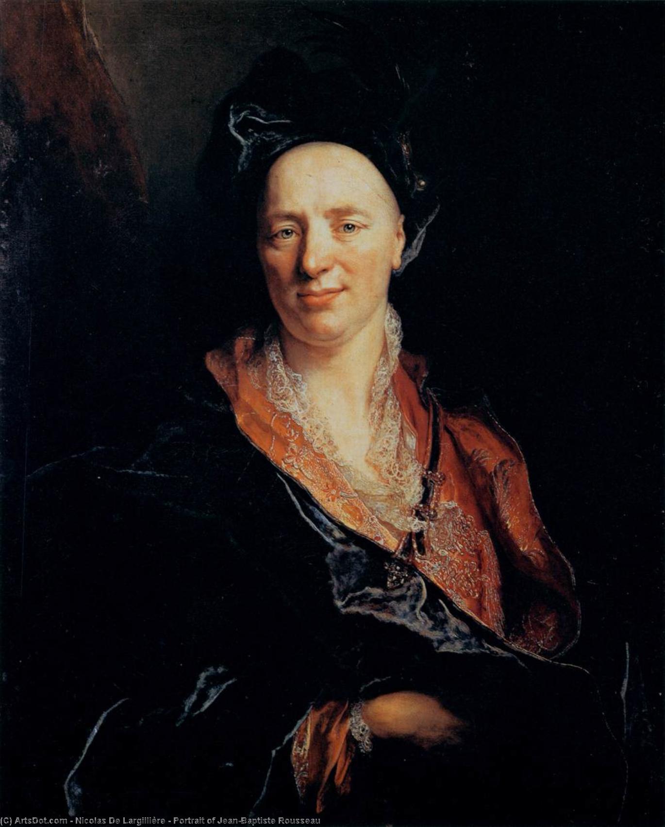 WikiOO.org - دایره المعارف هنرهای زیبا - نقاشی، آثار هنری Nicolas De Largillière - Portrait of Jean-Baptiste Rousseau