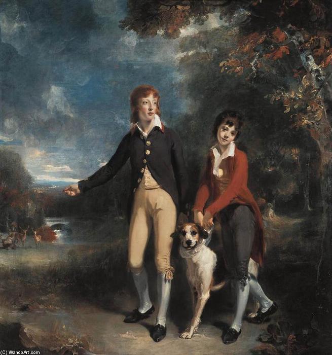 Wikioo.org - The Encyclopedia of Fine Arts - Painting, Artwork by Thomas Lawrence - The Two Sons of the 1st Earl of Talbot