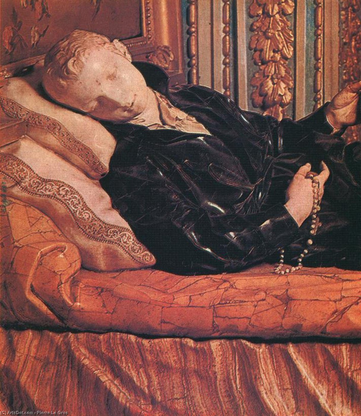 WikiOO.org - אנציקלופדיה לאמנויות יפות - ציור, יצירות אמנות Pierre Le Gros - The Death of St Stanislas Kostka