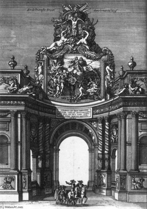 WikiOO.org - Encyclopedia of Fine Arts - Maleri, Artwork Jean Le Pautre - The Ceremonial Entry of Louis XIV and Marie-Thérèse into Paris in 1660