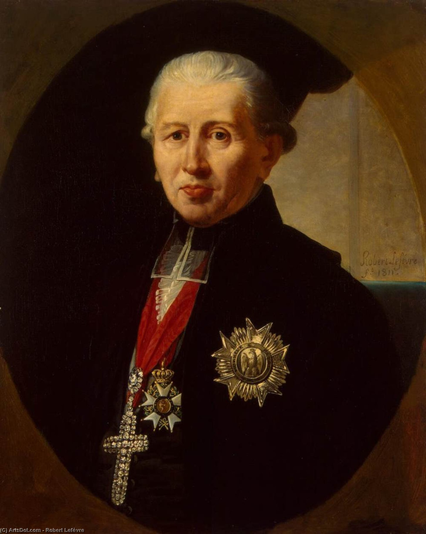 WikiOO.org - Güzel Sanatlar Ansiklopedisi - Resim, Resimler Robert Jacques François Lefèvre - Portrait of Karl Theodor von Dalberg