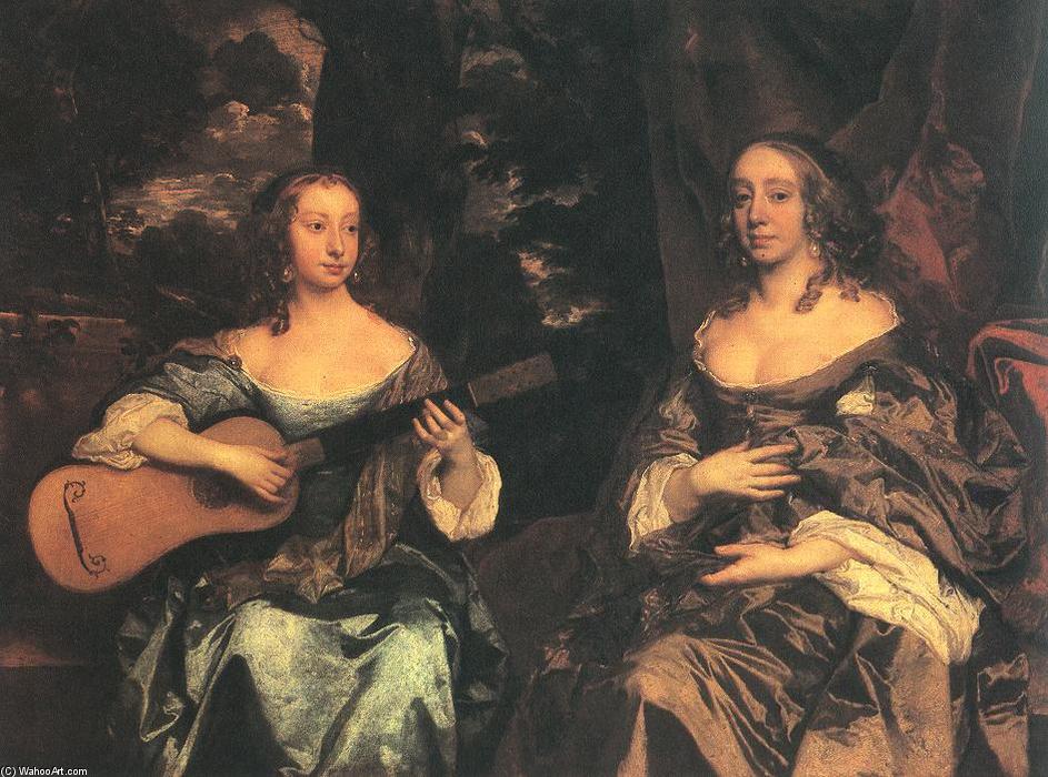Wikioo.org - The Encyclopedia of Fine Arts - Painting, Artwork by Pieter Van Der Faes (Peter Lely) - Two Ladies of the Lake Family