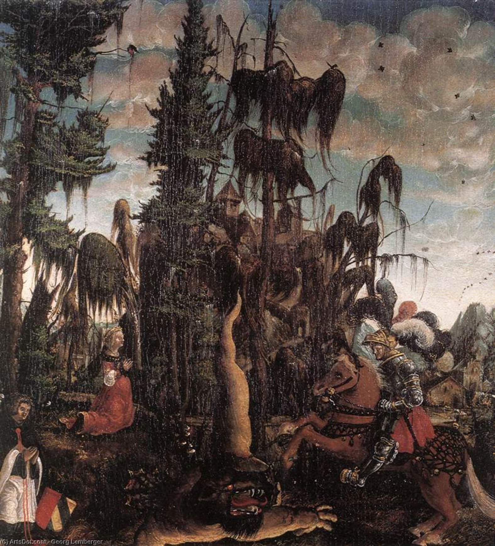 Wikioo.org - The Encyclopedia of Fine Arts - Painting, Artwork by Georg Lemberger - St George Freeing the Princess