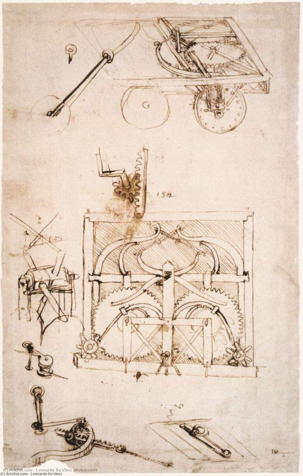 Wikioo.org - Bách khoa toàn thư về mỹ thuật - Vẽ tranh, Tác phẩm nghệ thuật Leonardo Da Vinci - Automobile