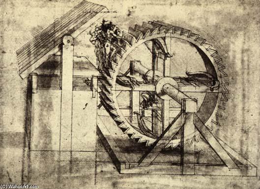 Wikioo.org - The Encyclopedia of Fine Arts - Painting, Artwork by Leonardo Da Vinci - Crossbow Machine
