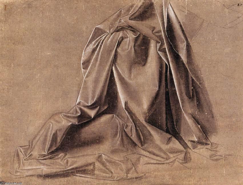 WikiOO.org - Enciklopedija likovnih umjetnosti - Slikarstvo, umjetnička djela Leonardo Da Vinci - Drapery for a seated figure