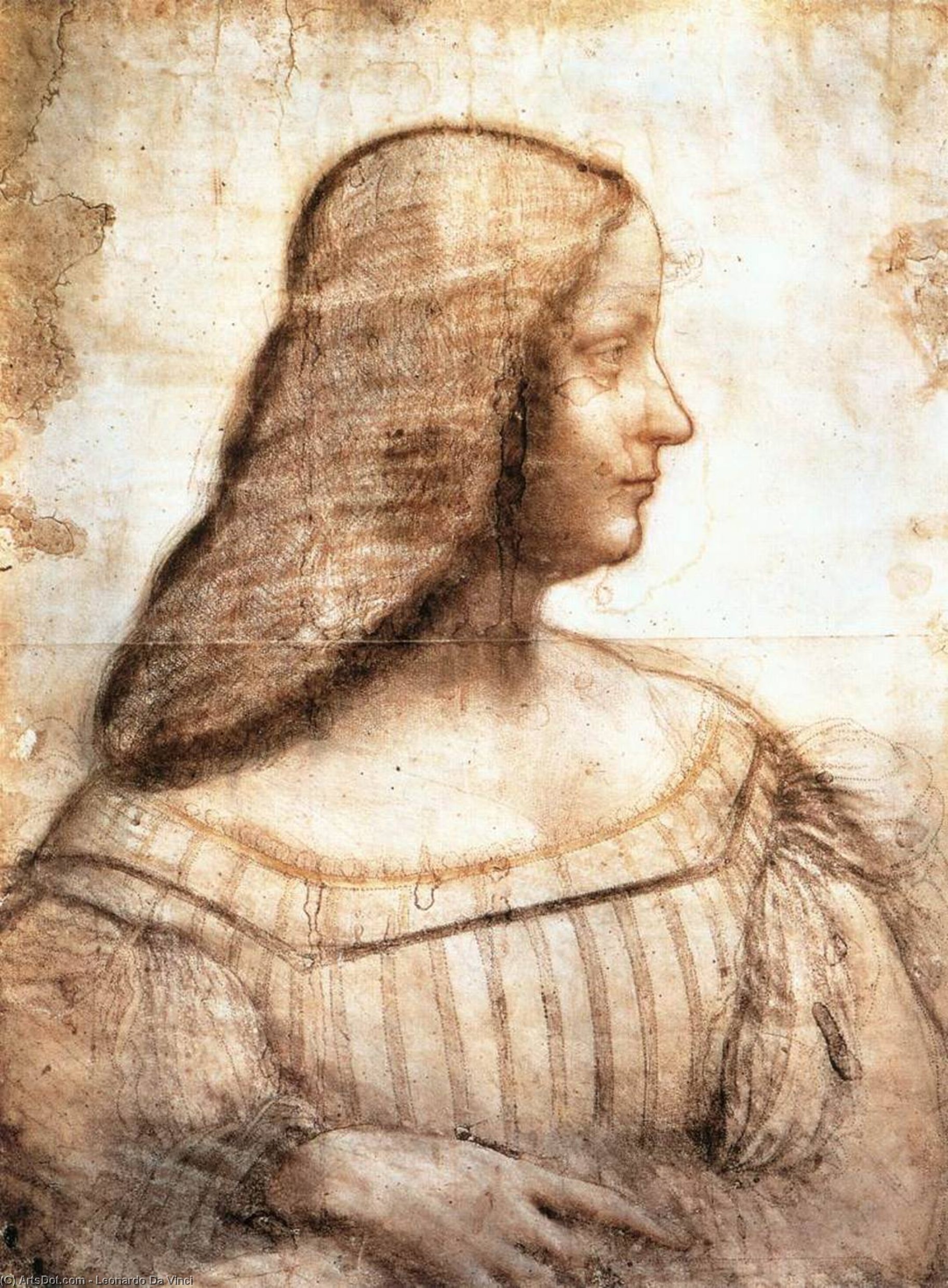 Wikioo.org - Die Enzyklopädie bildender Kunst - Malerei, Kunstwerk von Leonardo Da Vinci - Isabella d'Este