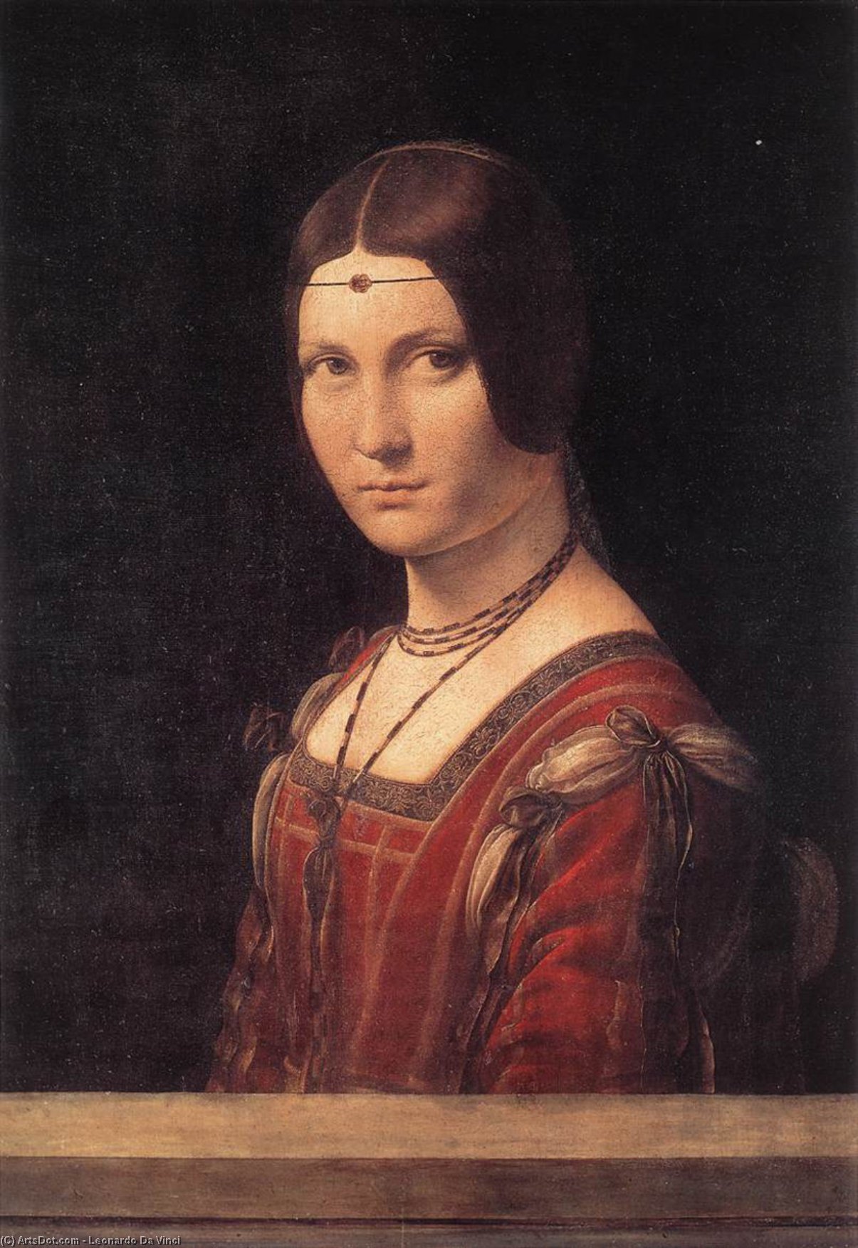 Wikioo.org - The Encyclopedia of Fine Arts - Painting, Artwork by Leonardo Da Vinci - La belle Ferronière