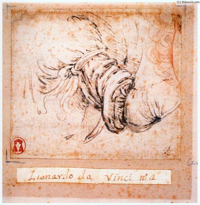 WikiOO.org - Enciklopedija dailės - Tapyba, meno kuriniai Leonardo Da Vinci - Sleeve study for the Annunciation