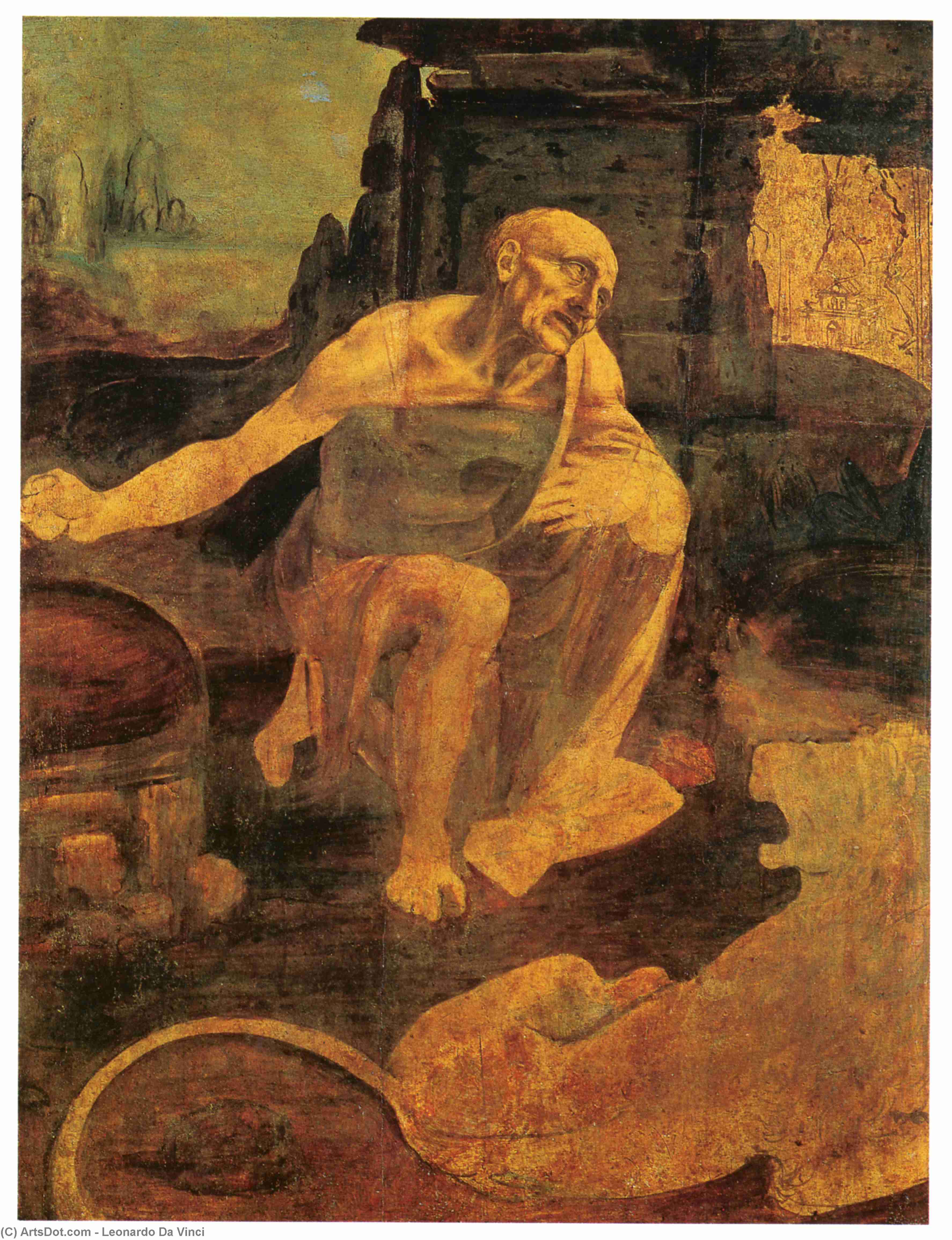 Wikioo.org – L'Encyclopédie des Beaux Arts - Peinture, Oeuvre de Leonardo Da Vinci - saint jérôme