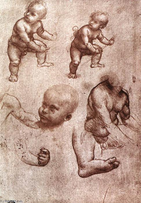 Wikioo.org - The Encyclopedia of Fine Arts - Painting, Artwork by Leonardo Da Vinci - Study of a child