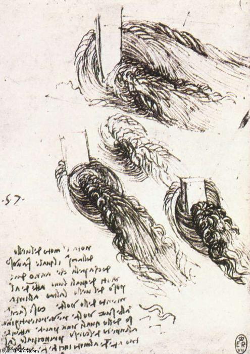 WikiOO.org - Encyclopedia of Fine Arts - Maleri, Artwork Leonardo Da Vinci - Study of water