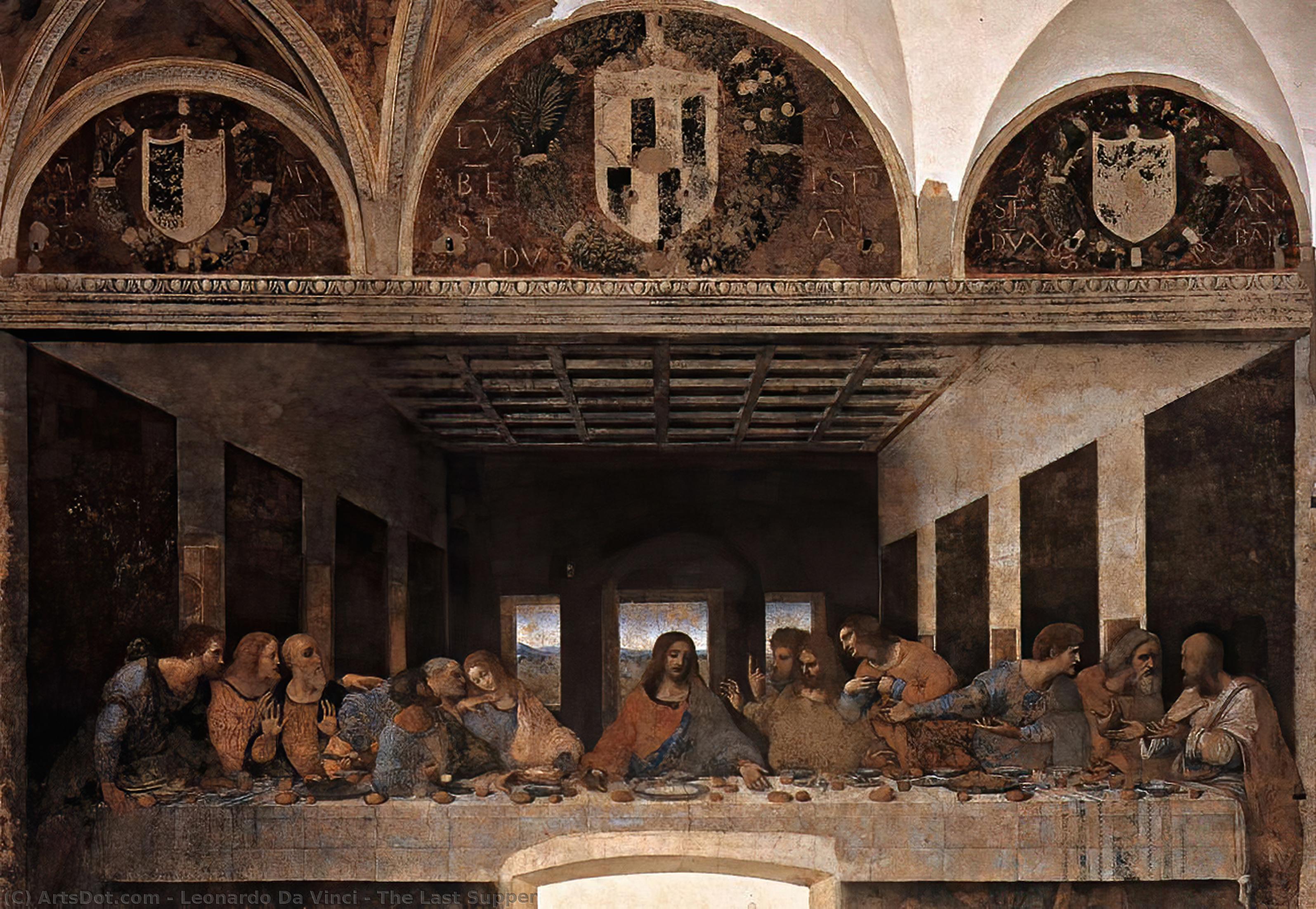 Wikioo.org – L'Encyclopédie des Beaux Arts - Peinture, Oeuvre de Leonardo Da Vinci - Le Dernier Souper