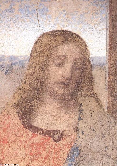 Wikioo.org – La Enciclopedia de las Bellas Artes - Pintura, Obras de arte de Leonardo Da Vinci - La última cena Detalle