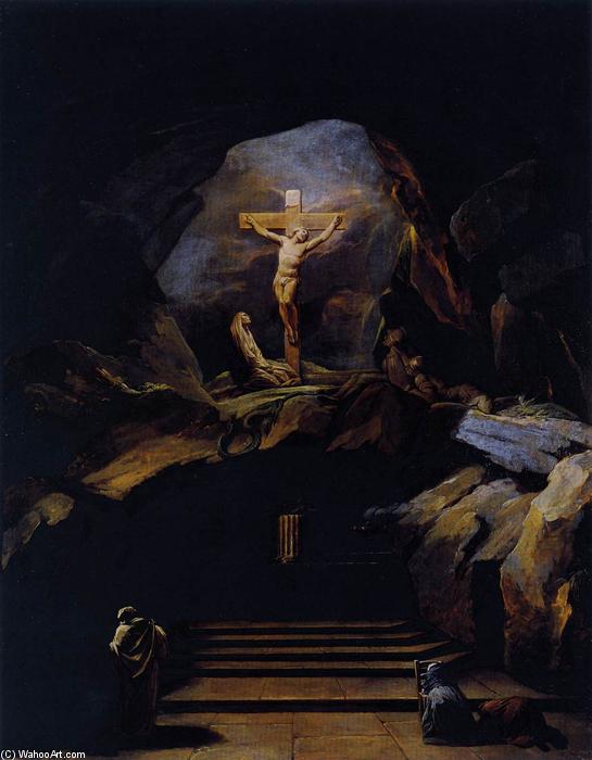 Wikioo.org - The Encyclopedia of Fine Arts - Painting, Artwork by Nicolas Bernard Lépicié - The Calvary Chapel of the Church Saint-Roch