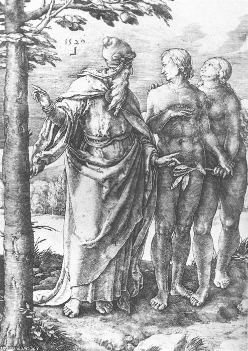 Wikioo.org - The Encyclopedia of Fine Arts - Painting, Artwork by Lucas Van Leyden - Adam and Eve (Expulsion from the Paradise)