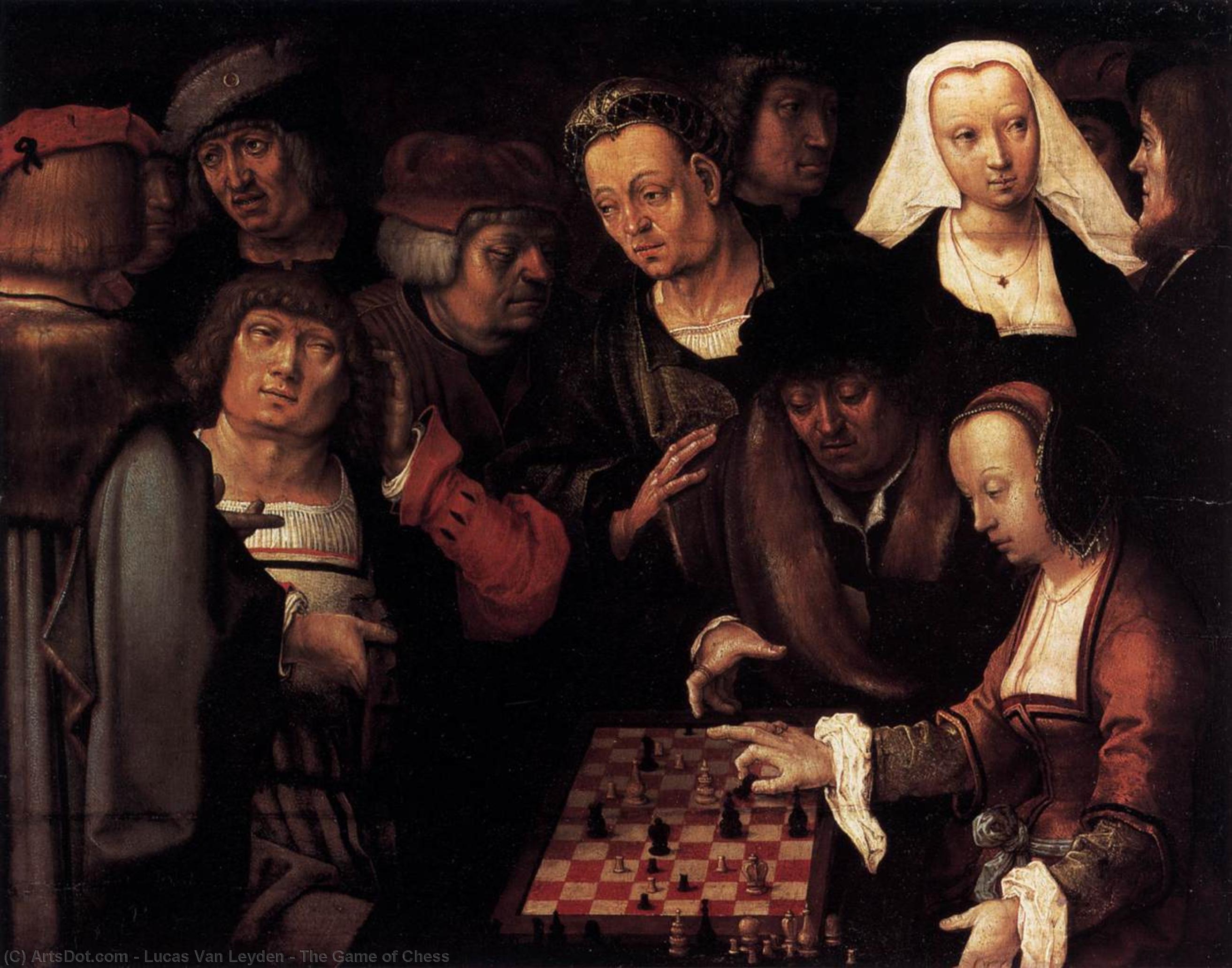 WikiOO.org - Encyclopedia of Fine Arts - Maalaus, taideteos Lucas Van Leyden - The Game of Chess