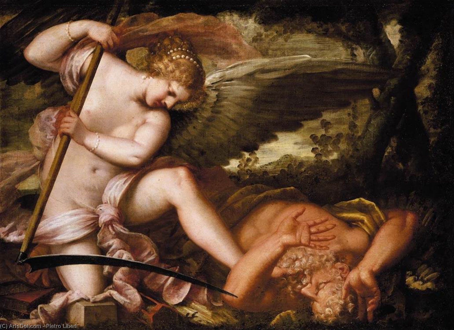 WikiOO.org - Encyclopedia of Fine Arts - Lukisan, Artwork Pietro Liberi - Time Being Overcome by Truth