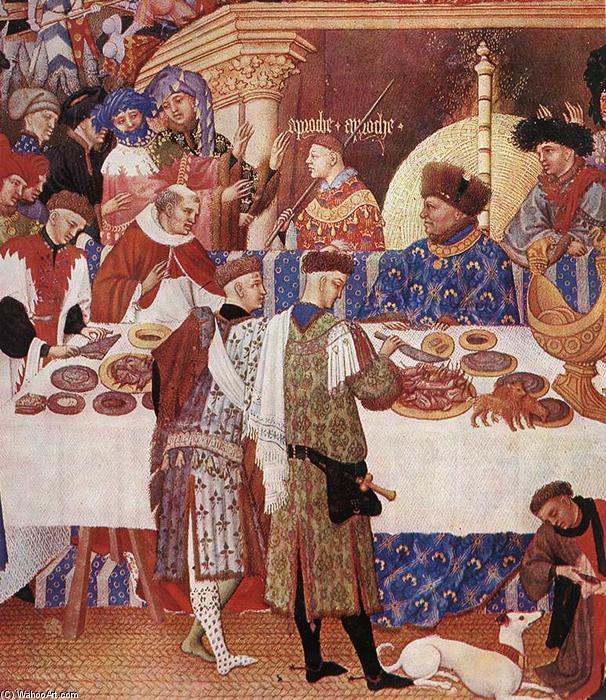 WikiOO.org - Encyclopedia of Fine Arts - Lukisan, Artwork Limbourg Brothers - Les très riches heures du Duc de Berry: January (detail)