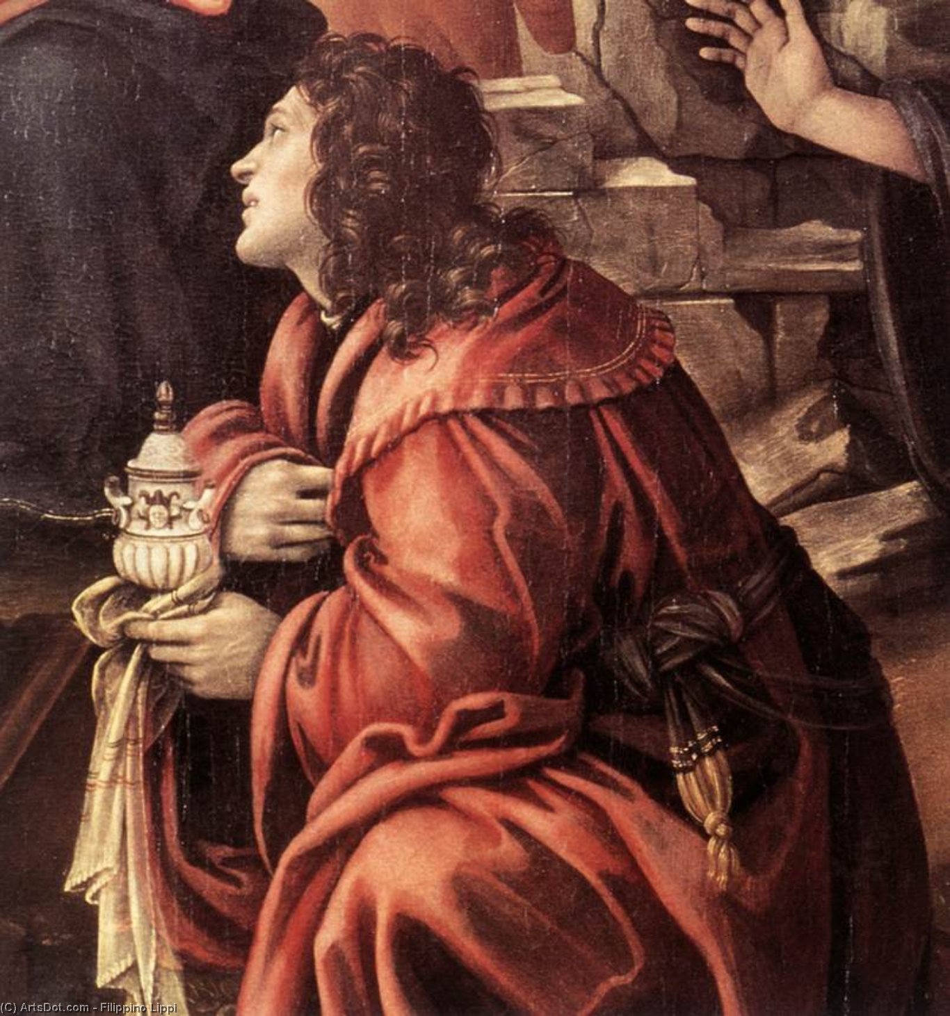 Wikioo.org - Bách khoa toàn thư về mỹ thuật - Vẽ tranh, Tác phẩm nghệ thuật Filippino Lippi - Adoration of the Magi (detail)