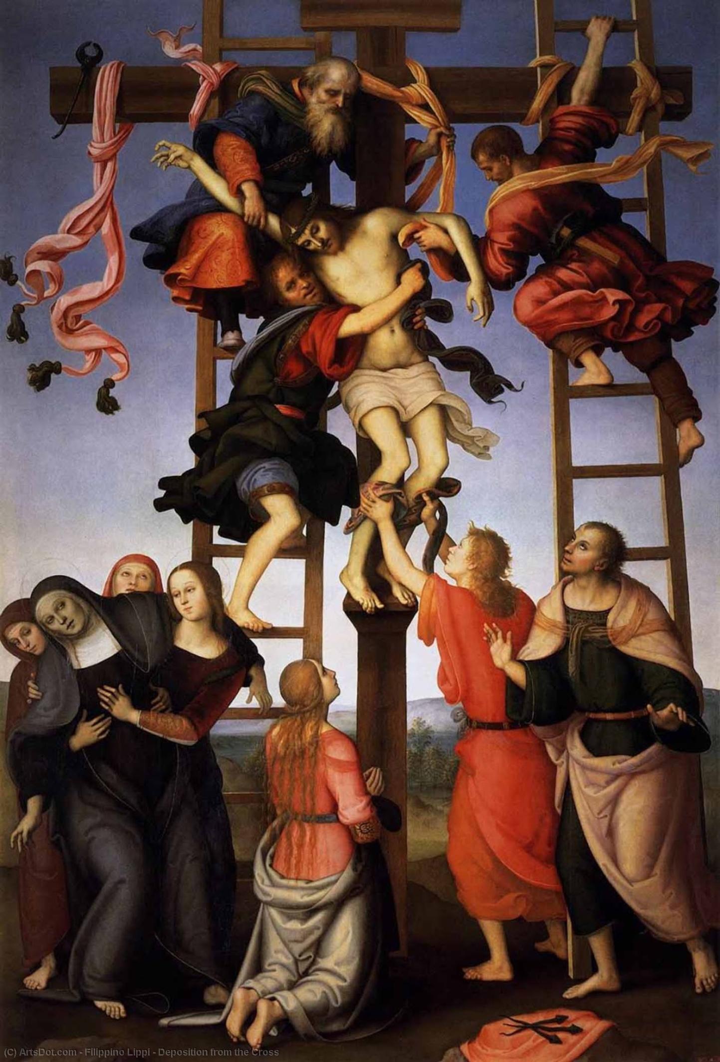 WikiOO.org - Encyclopedia of Fine Arts - Lukisan, Artwork Filippino Lippi - Deposition from the Cross