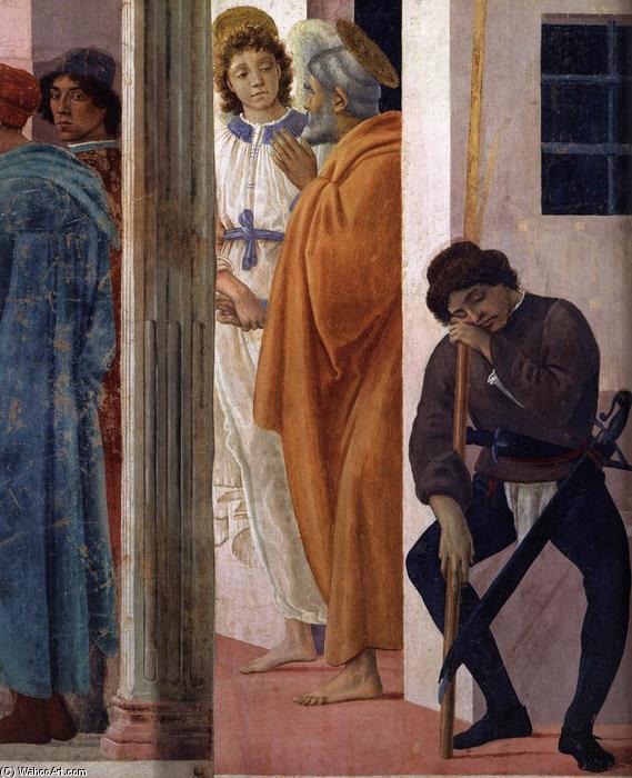 Wikioo.org – L'Enciclopedia delle Belle Arti - Pittura, Opere di Filippino Lippi - San Pietro liberato dal carcere (particolare)