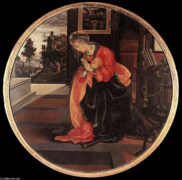 Wikioo.org - สารานุกรมวิจิตรศิลป์ - จิตรกรรม Filippino Lippi - Virgin from the Annunciation