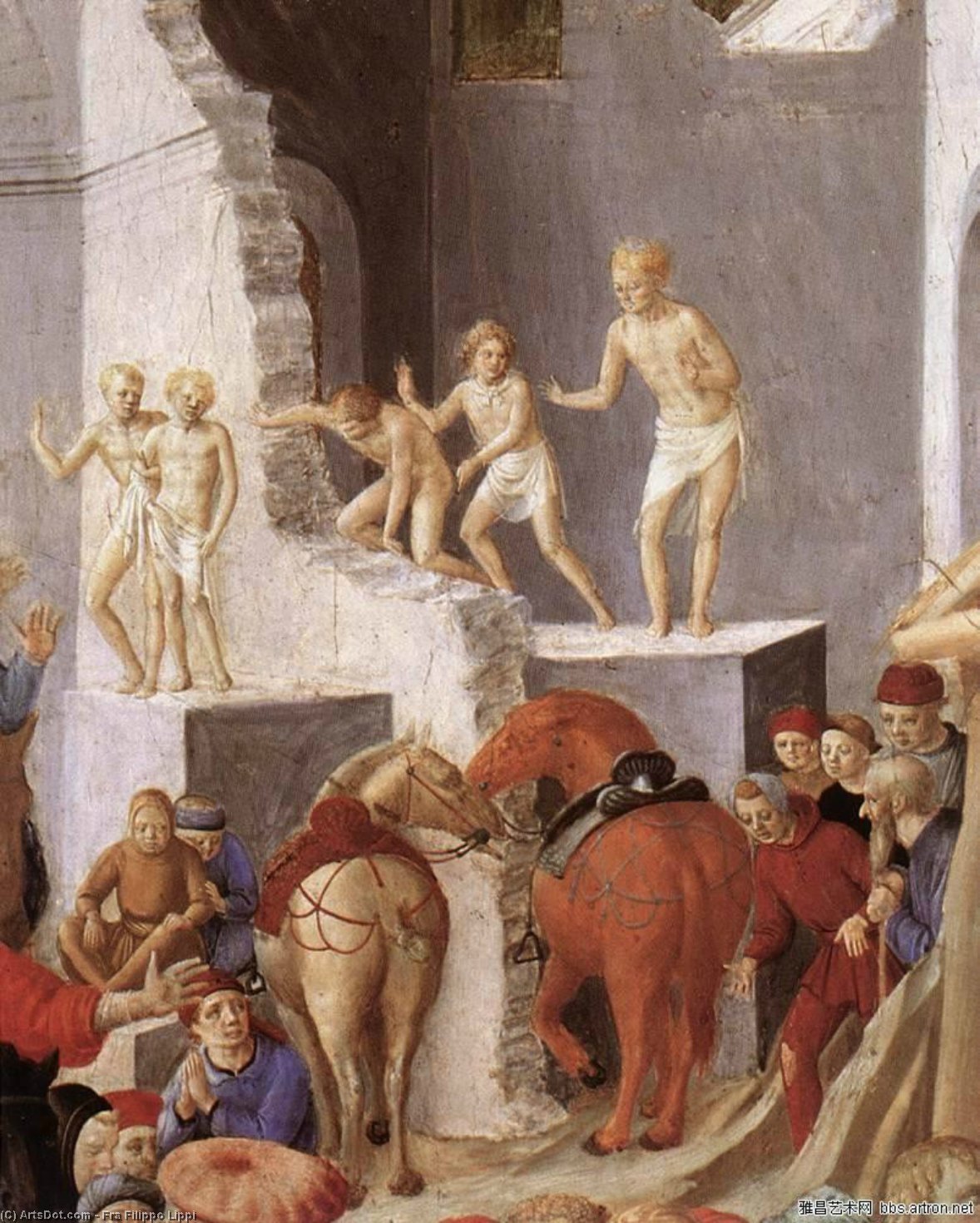 WikiOO.org - Güzel Sanatlar Ansiklopedisi - Resim, Resimler Fra Filippo Lippi - Adoration of the Magi (detail)