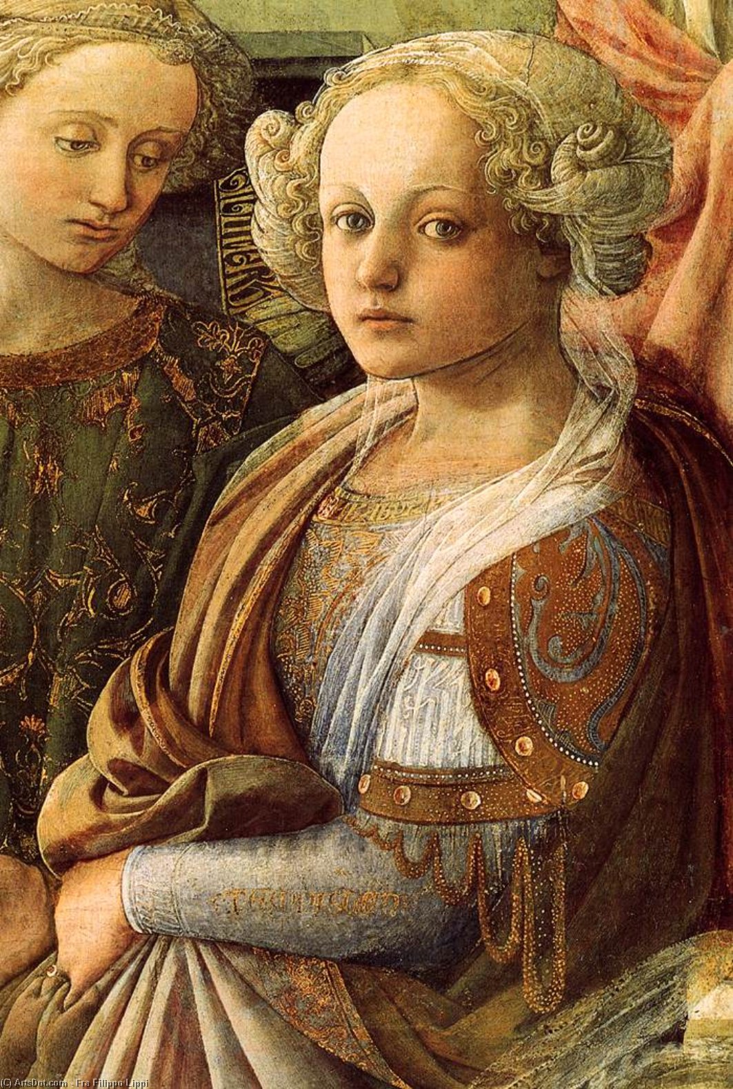 Wikioo.org - สารานุกรมวิจิตรศิลป์ - จิตรกรรม Fra Filippo Lippi - Coronation of the Virgin (detail) (15)