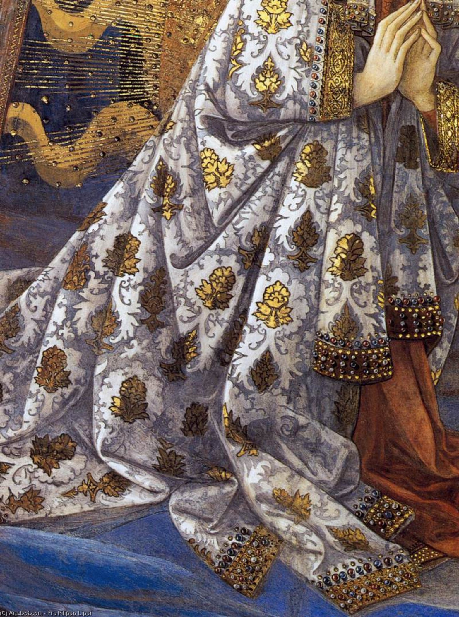 Wikioo.org – La Enciclopedia de las Bellas Artes - Pintura, Obras de arte de Fra Filippo Lippi - coronación de la virgen Detalle  18