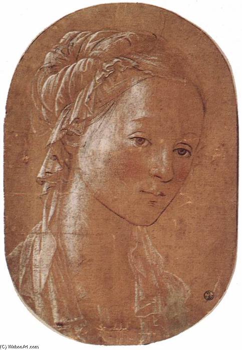 Wikioo.org – La Enciclopedia de las Bellas Artes - Pintura, Obras de arte de Fra Filippo Lippi - cabeza de un mujer