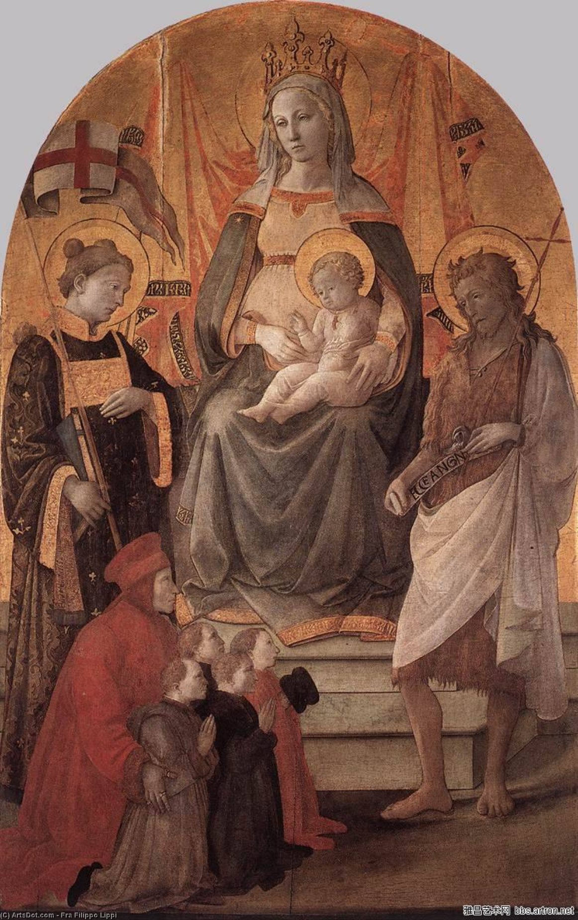 WikiOO.org - Encyclopedia of Fine Arts - Maleri, Artwork Fra Filippo Lippi - Madonna del Ceppo