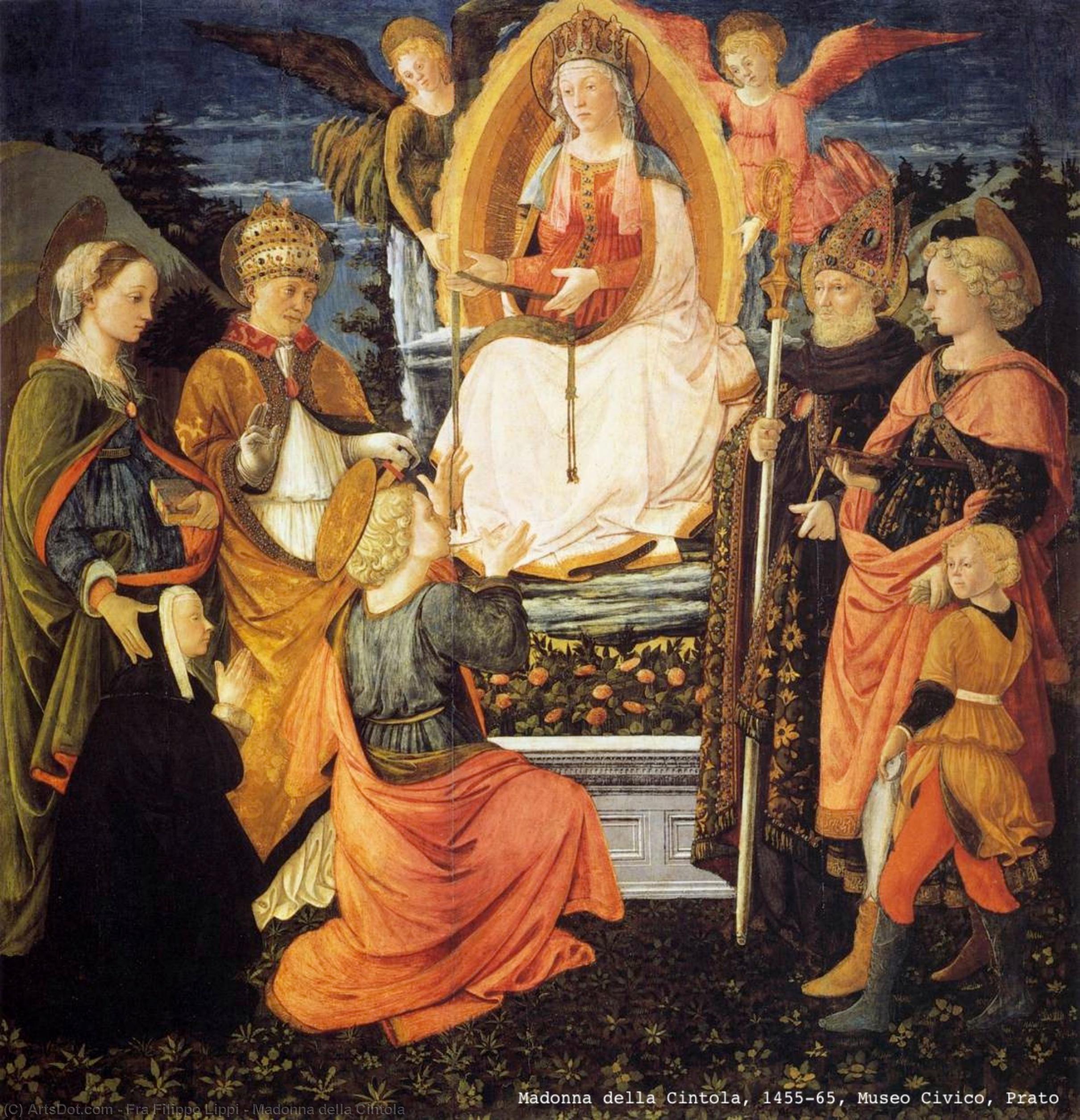 WikiOO.org - Enciklopedija dailės - Tapyba, meno kuriniai Fra Filippo Lippi - Madonna della Cintola