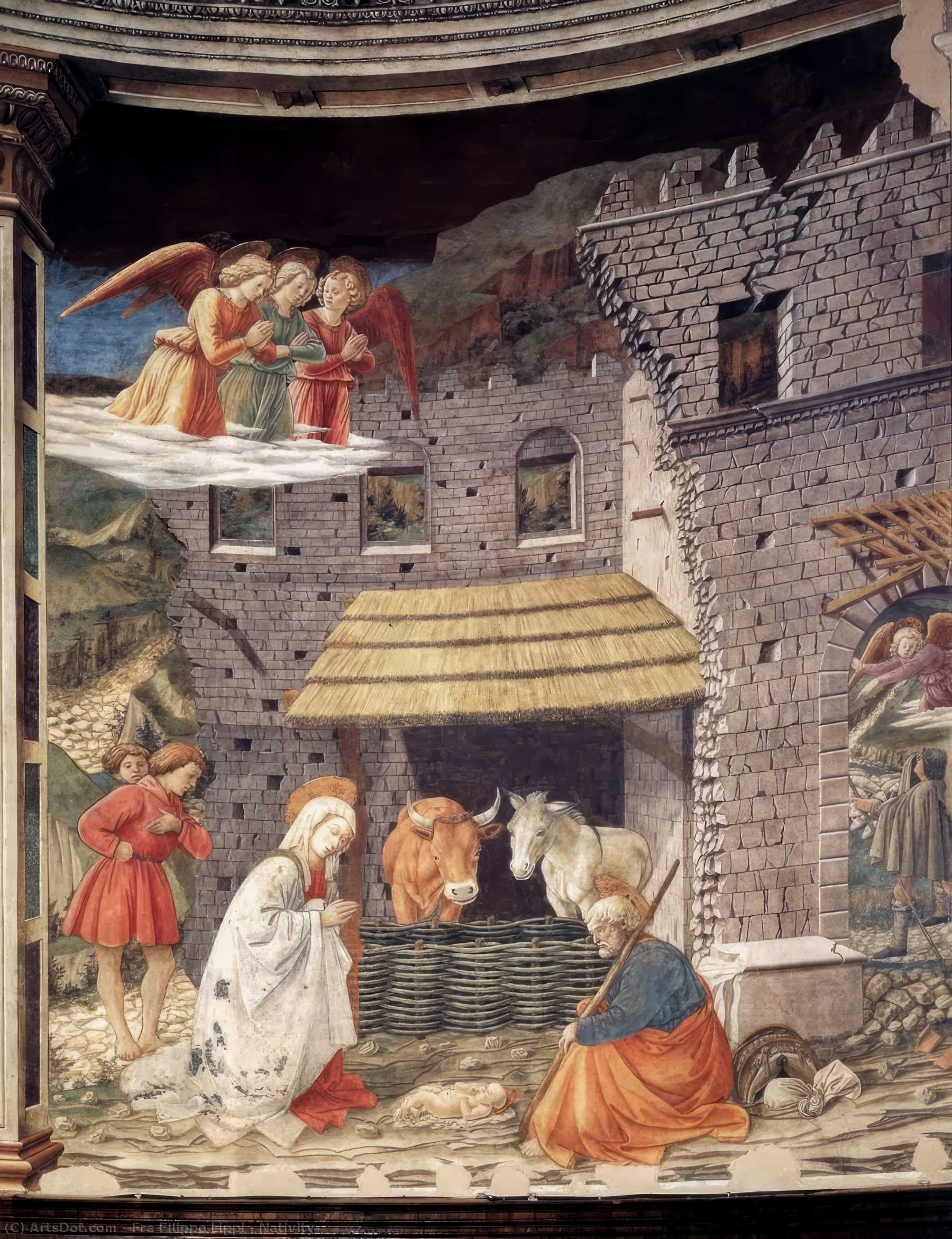 WikiOO.org - אנציקלופדיה לאמנויות יפות - ציור, יצירות אמנות Fra Filippo Lippi - Nativity