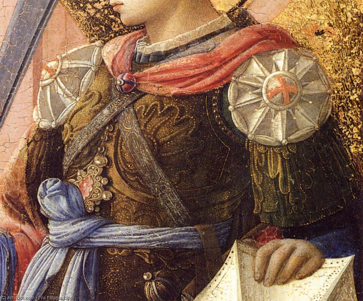 WikiOO.org - אנציקלופדיה לאמנויות יפות - ציור, יצירות אמנות Fra Filippo Lippi - St Michael (detail)