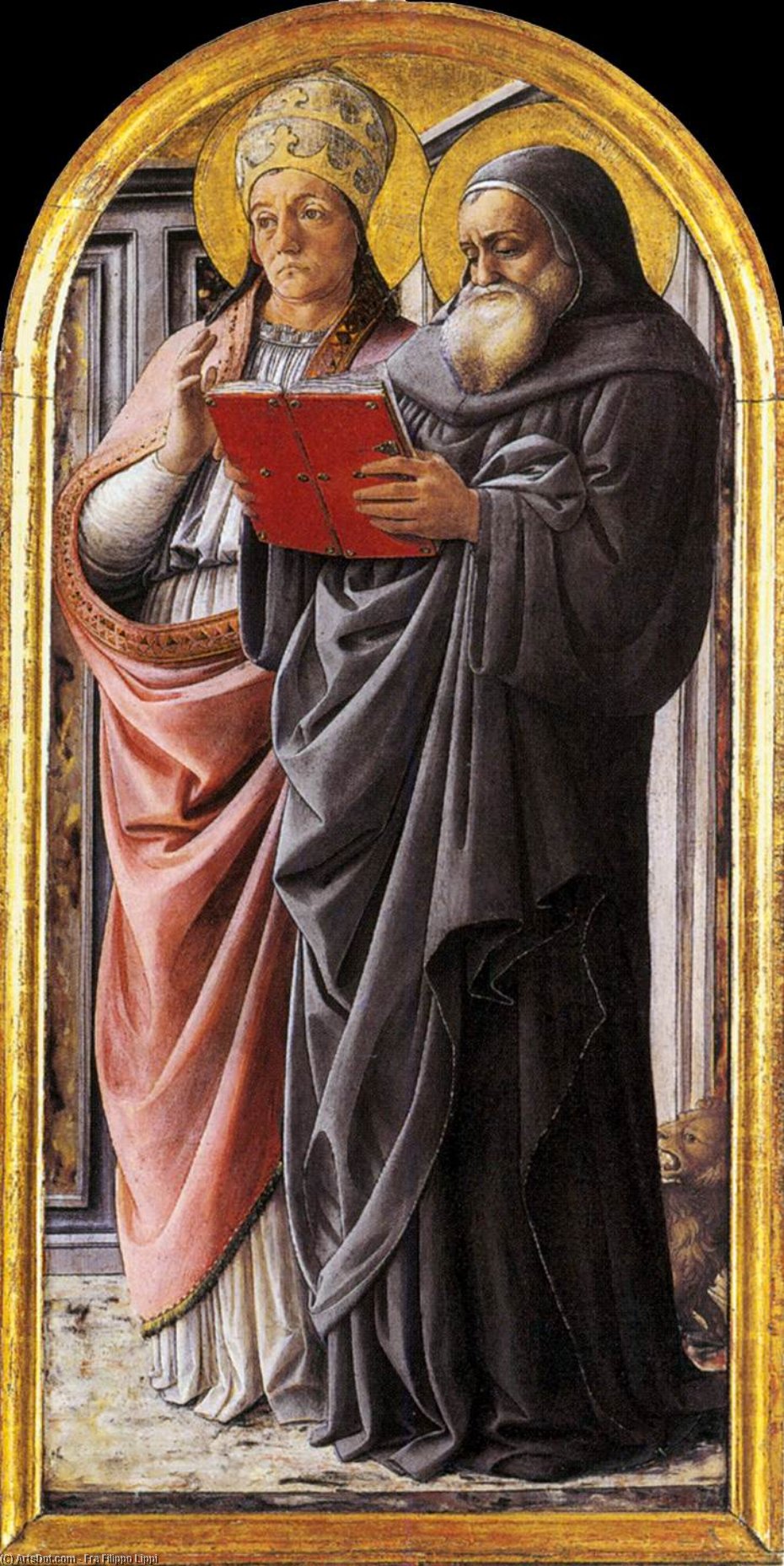 Wikioo.org - The Encyclopedia of Fine Arts - Painting, Artwork by Fra Filippo Lippi - Sts Gregory and Jerome