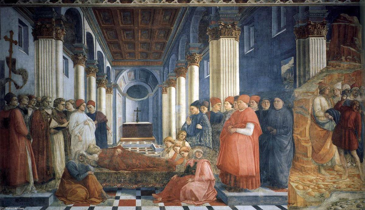 WikiOO.org - Encyclopedia of Fine Arts - Maľba, Artwork Fra Filippo Lippi - The Funeral of St Stephen