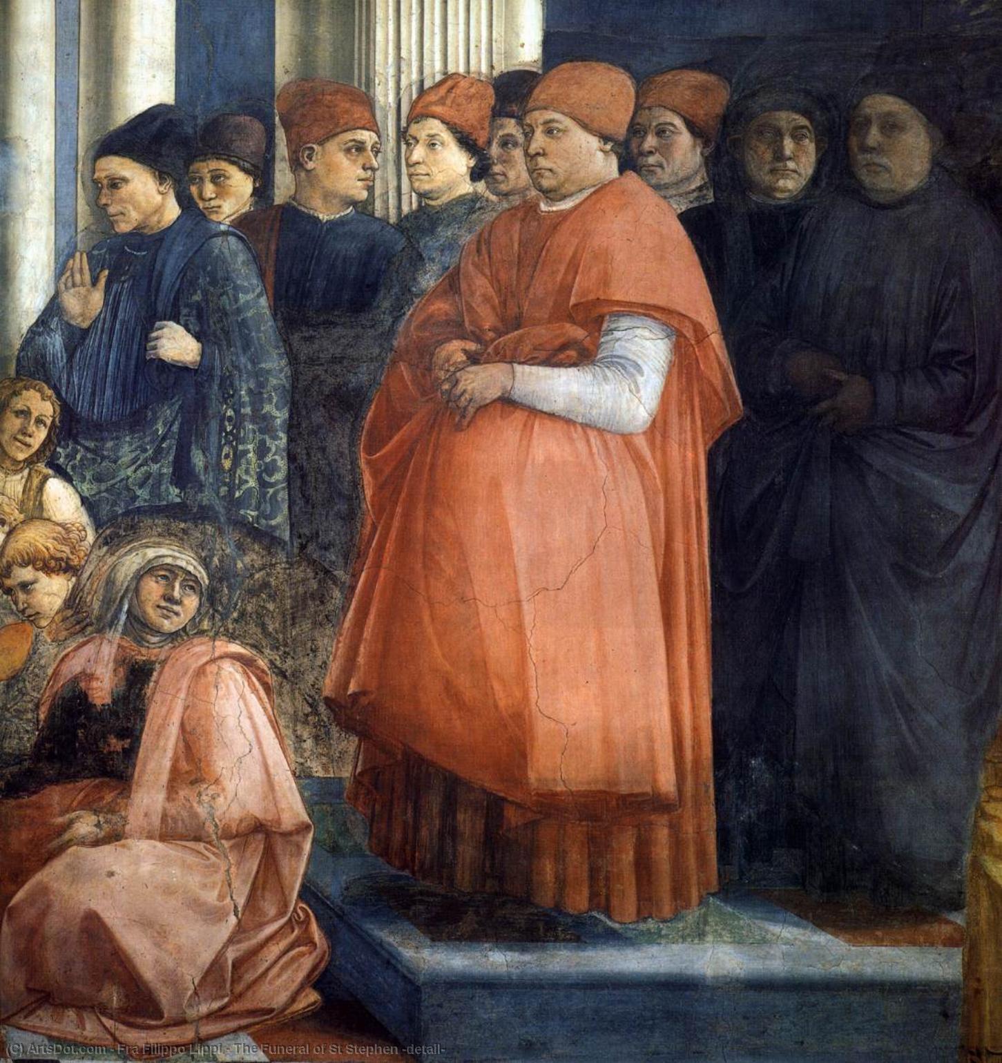 Wikioo.org - The Encyclopedia of Fine Arts - Painting, Artwork by Fra Filippo Lippi - The Funeral of St Stephen (detail)
