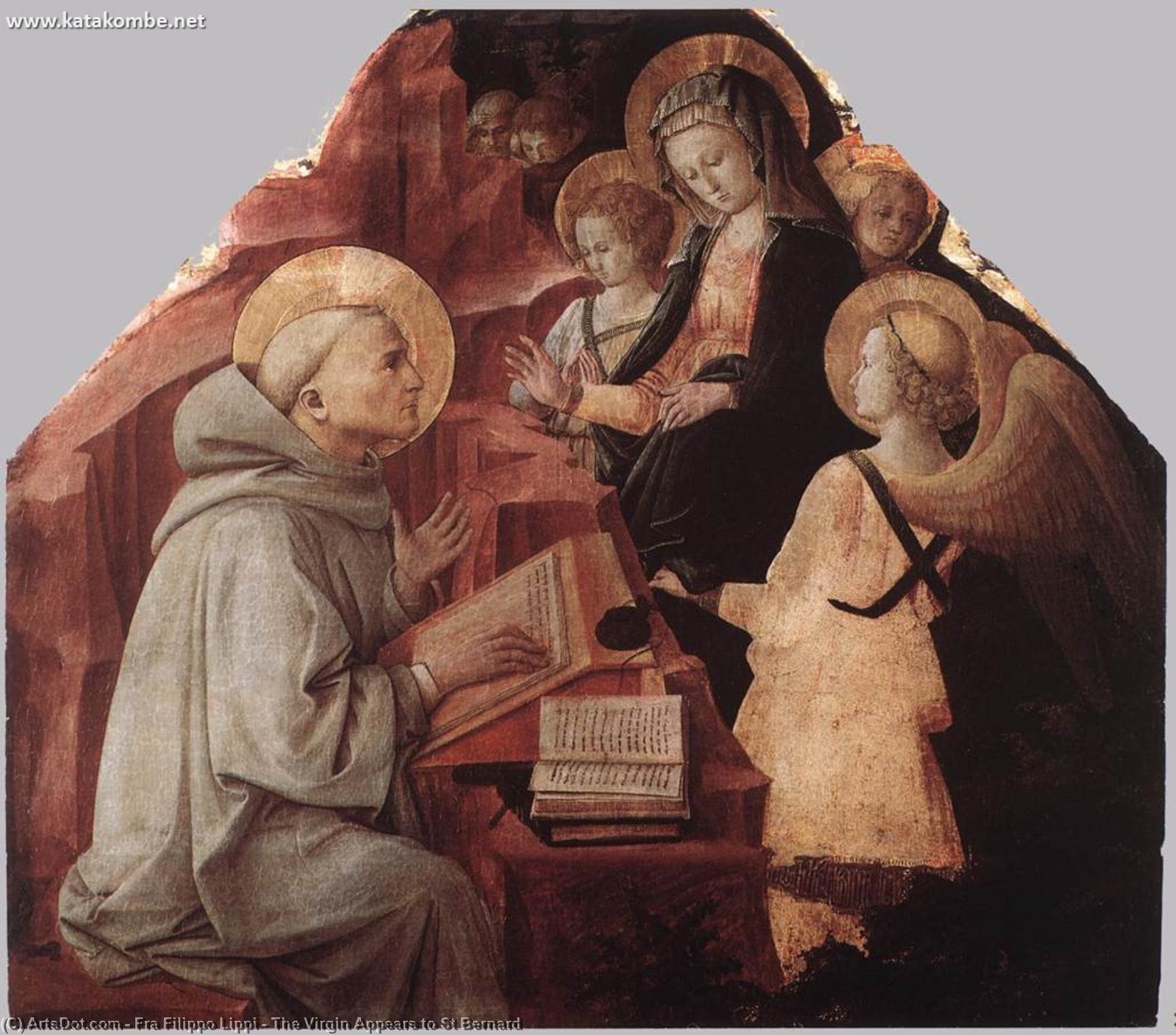 WikiOO.org - Енциклопедия за изящни изкуства - Живопис, Произведения на изкуството Fra Filippo Lippi - The Virgin Appears to St Bernard