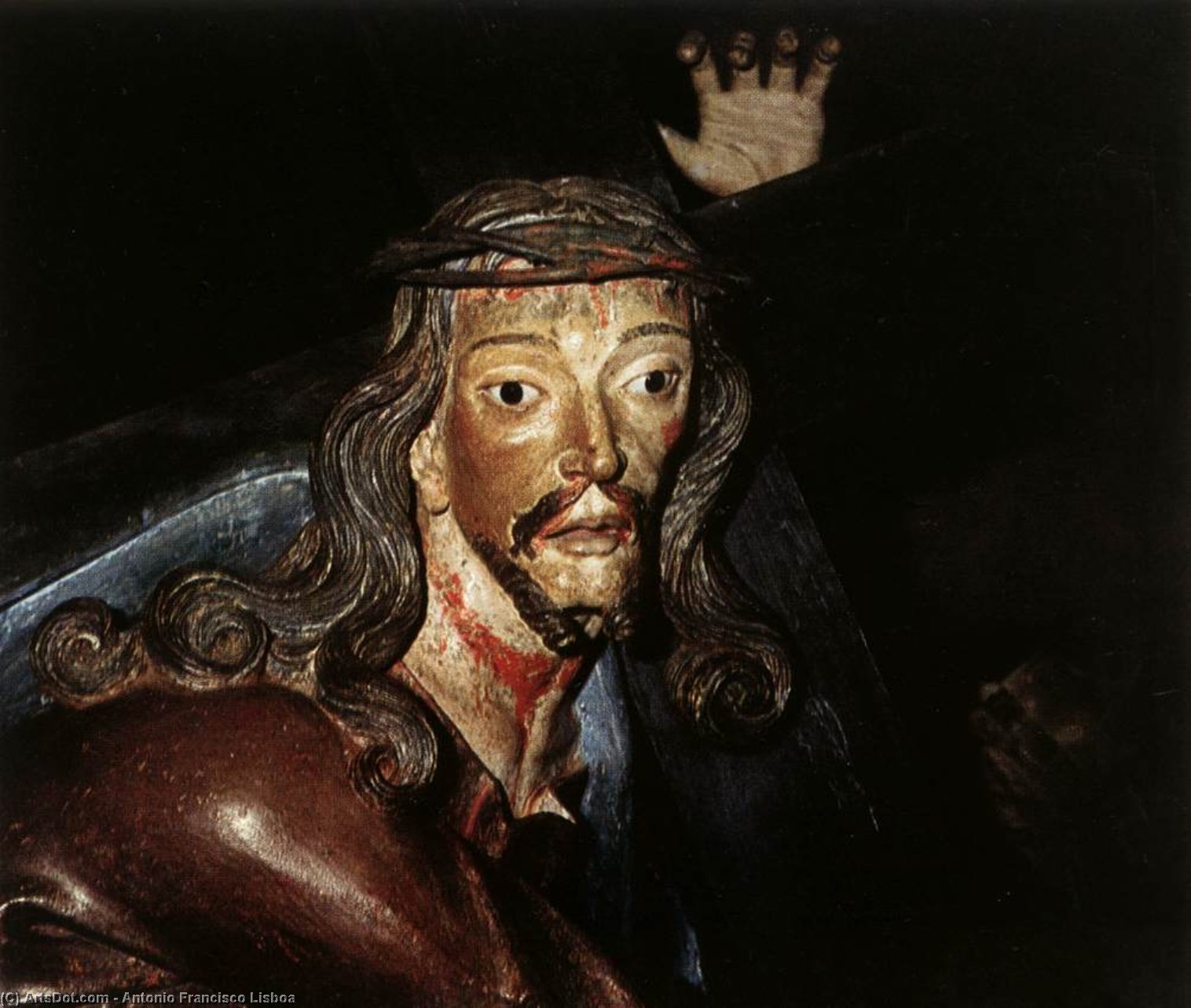 Wikioo.org - The Encyclopedia of Fine Arts - Painting, Artwork by Antonio Francisco Lisboa - Christ Carrying the Cross