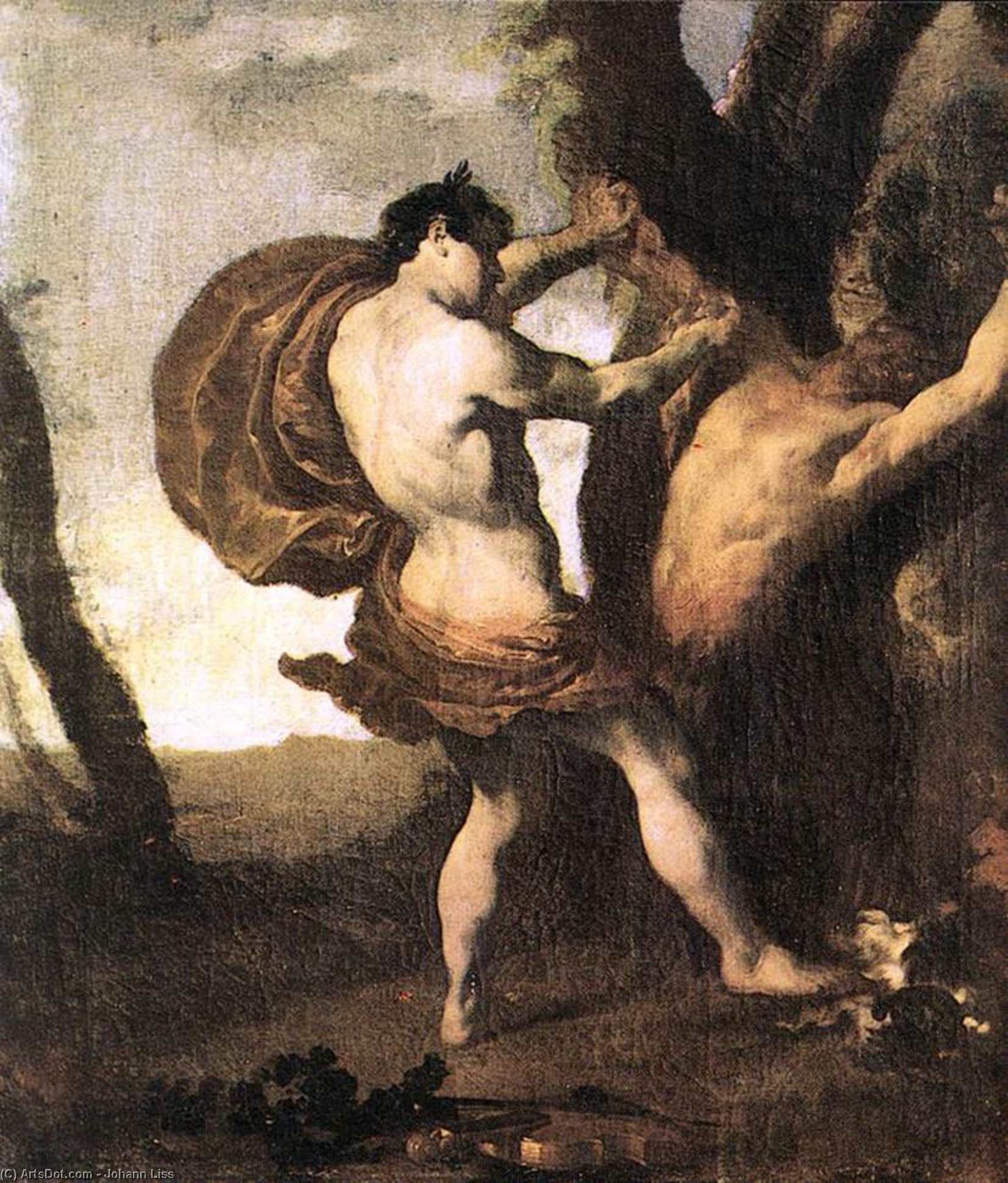 Wikioo.org - The Encyclopedia of Fine Arts - Painting, Artwork by Johann Liss - Apollo and Marsyas