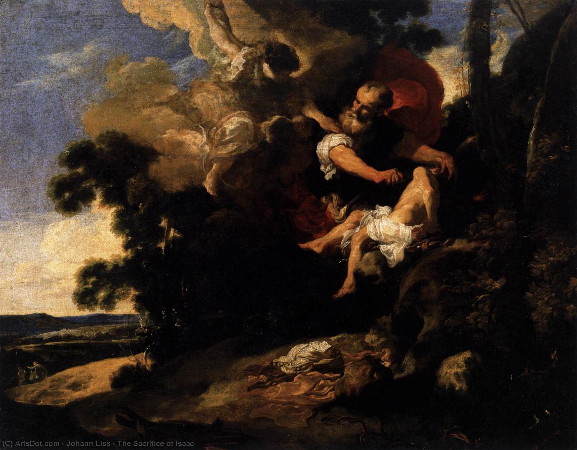 Wikioo.org - The Encyclopedia of Fine Arts - Painting, Artwork by Johann Liss - The Sacrifice of Isaac