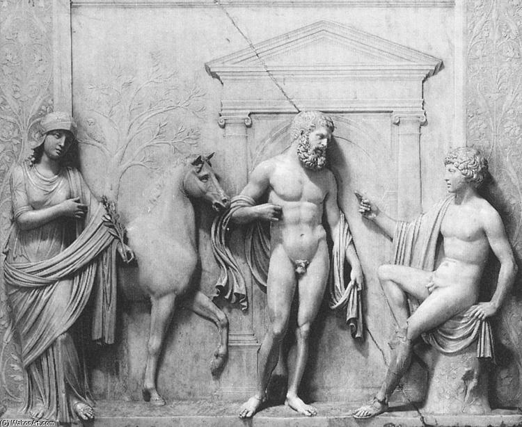 WikiOO.org - Enciklopedija dailės - Tapyba, meno kuriniai Antonio The Scourge Lombardo - Contest between Minerva and Neptune