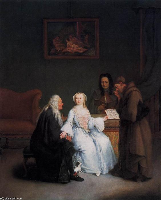 Wikioo.org - The Encyclopedia of Fine Arts - Painting, Artwork by Pietro Longhi - Music Lesson