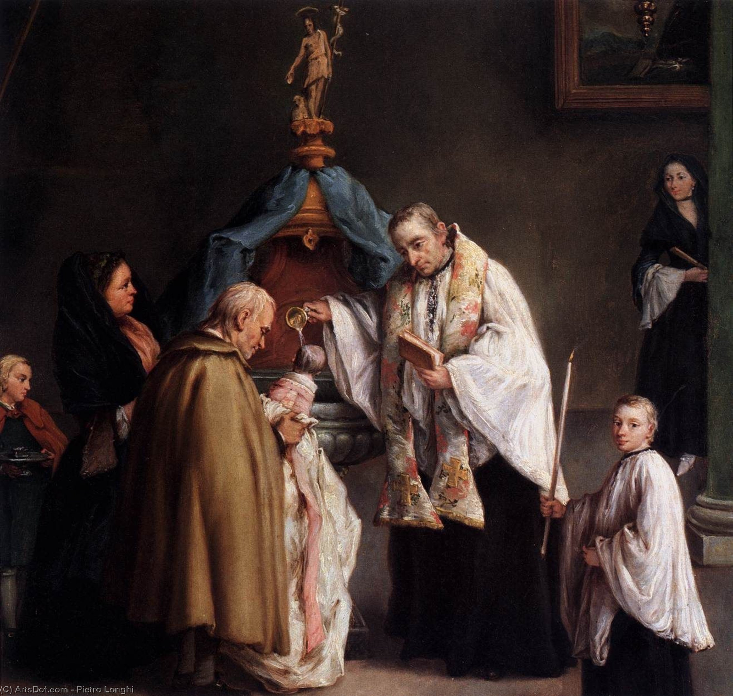 WikiOO.org - 백과 사전 - 회화, 삽화 Pietro Longhi - The Baptism