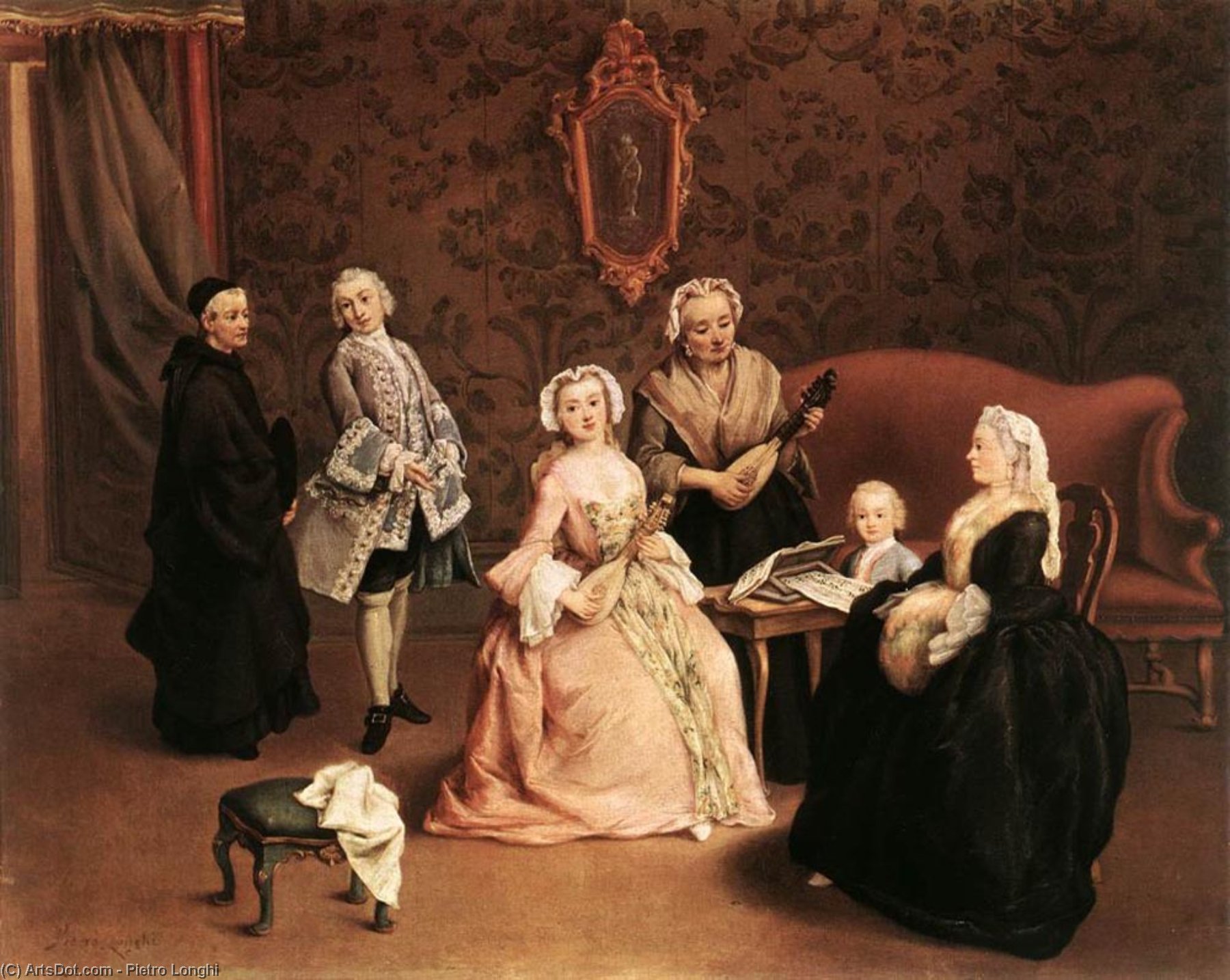 Wikioo.org - The Encyclopedia of Fine Arts - Painting, Artwork by Pietro Longhi - The Little Concert